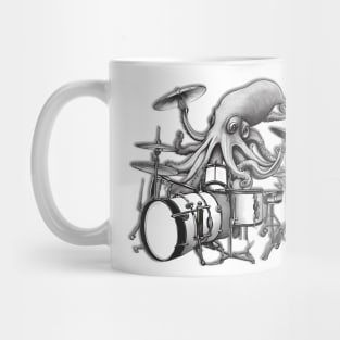 Octopus Playing Drums, Gift for Octopus Lover, Cute Octopus Gift Mug